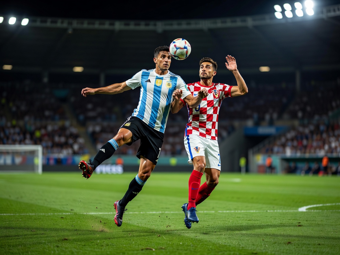 Argentina vs Croatia football match action